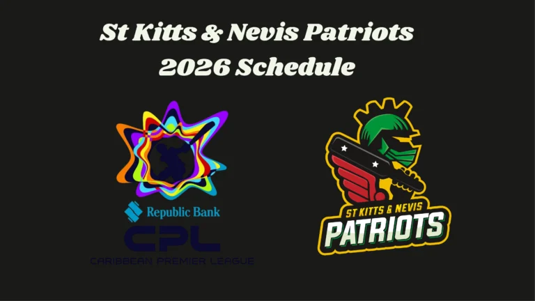 St Kitts Nevis Patriots players celebrate at Warner Park