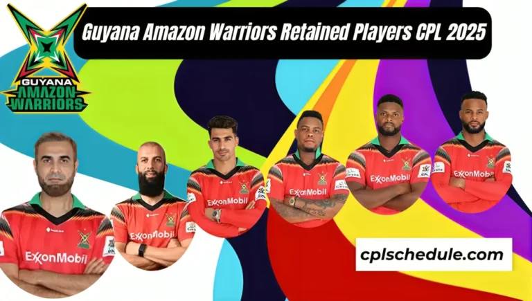 Guyana Amazon Warriors Retained Players List for CPL 2025