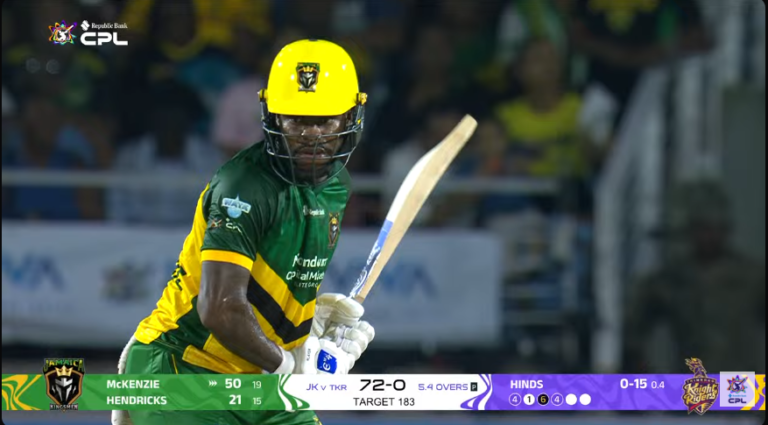 Jamaica Kingsmen Down Trinbago Knight Riders for First Win of CPL 2026